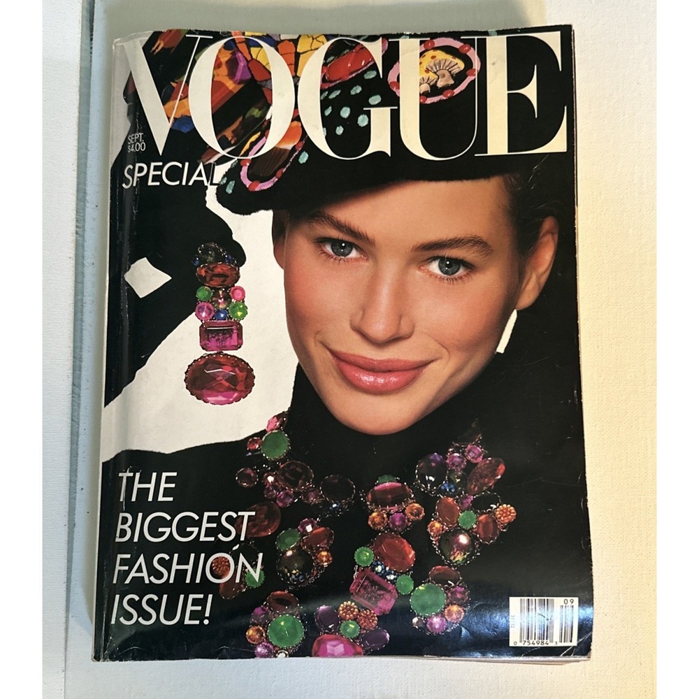 VOGUE Sept 1988 ~ CARRE OTIS Biggest Fashion Issue Tons of Ads 756 pgs